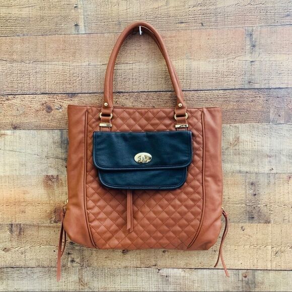 Steve Madden Faux Leather Quilted Tote - Picture 1 of 7